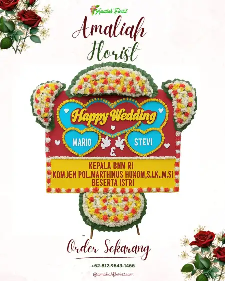 Papan Bunga Pernikahan Sumur Kumbang